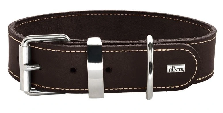 Hunter Aalborg 55 Special Mørkebrunt hundehalsbånd - 40-48 cm